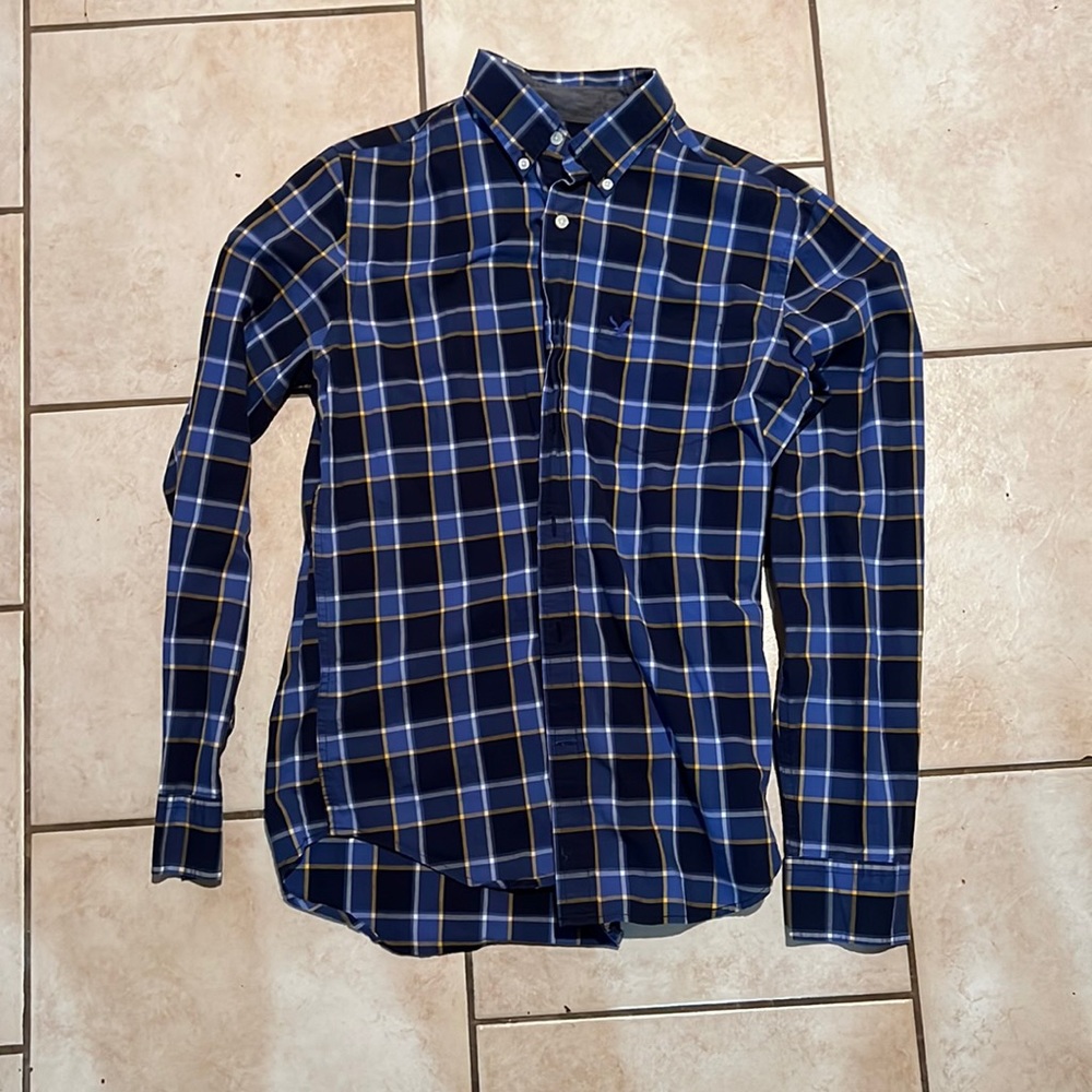 American Eagle plaid button-down shirt, Men's S